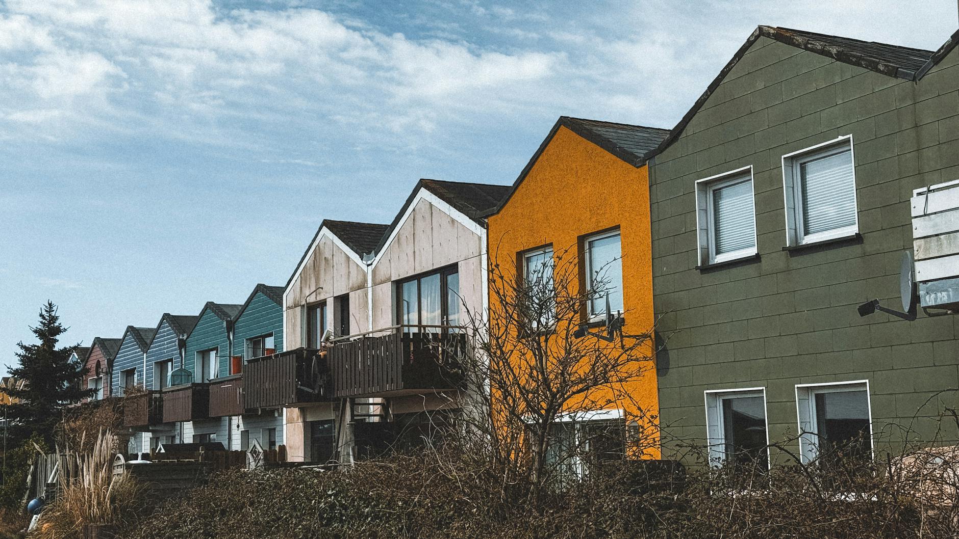 colorful architecture of heligoland germany