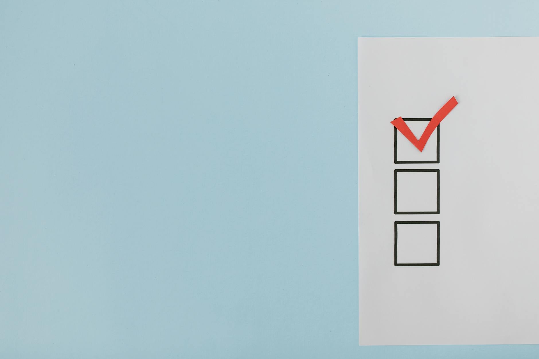 tick mark on square boxes